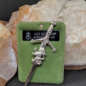Art Pewter Silver Kilt Pin Made In England 1996
